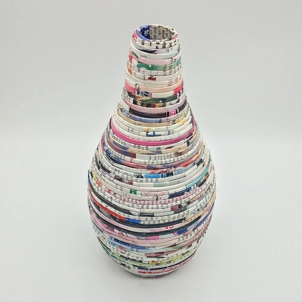 Vietnamese Hand-Rolled Paper Vase